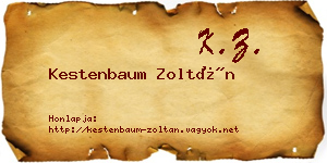 Kestenbaum Zoltán névjegykártya
